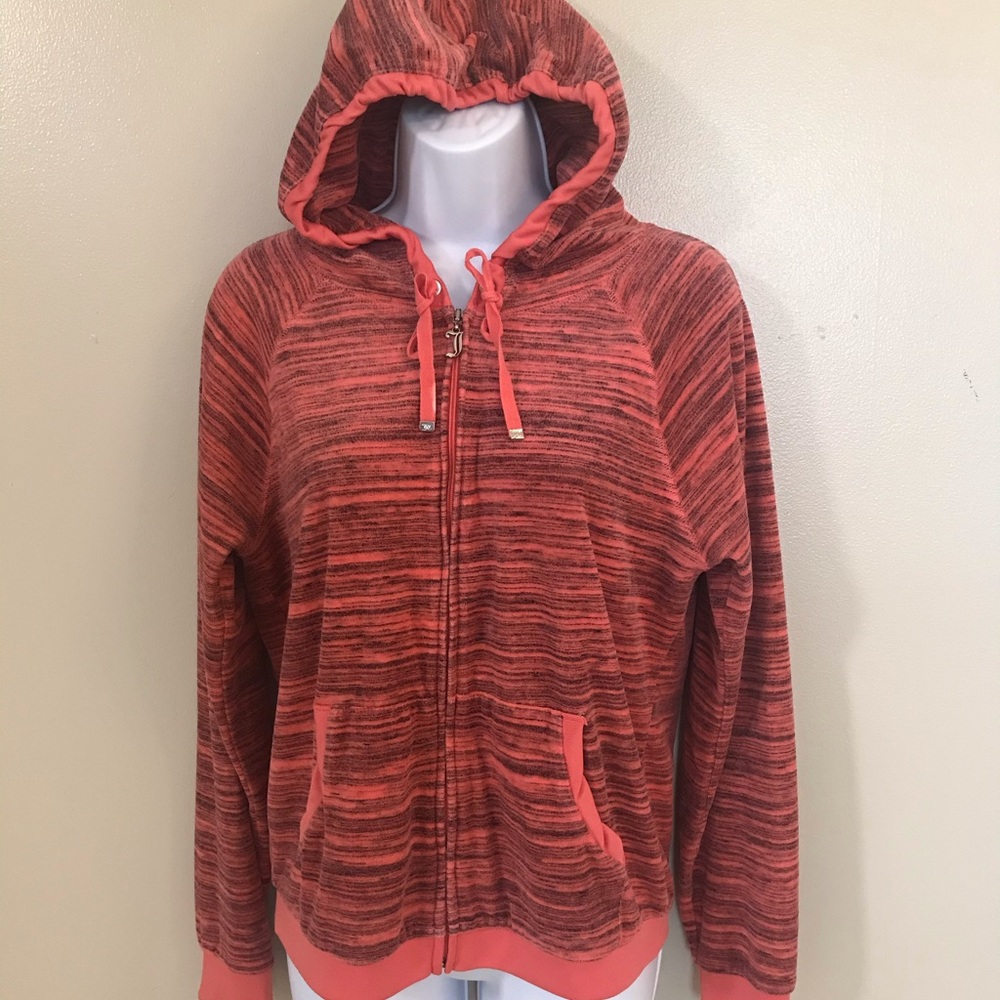 Juicy Couture Velour Hooded Jacket Size L